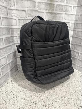 Jason Wu Black Quilted Nylon Backpack with Side Pockets & Laptop Compartment